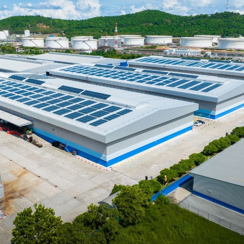 solar pv on industrial unit roofs from solar panel installers